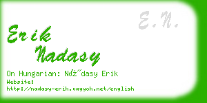 erik nadasy business card